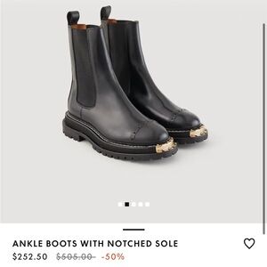 Sandro Black Leather Boots